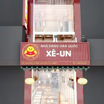 Thiết kế nhà hàng Hàn Quốc XÊ - UN nổi bật và ấn tượng